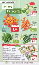 Gazetka promocyjna Combi - Prospekte - Gazetka - ważna od 10.02 do 10.02.2024 - strona 2 - produkty: Anrichte, basilikum, beutel, bio, bolognese, braten, cherrytomaten, decke, Deckel, eis, elle, feldsalat, fleisch, hackfleisch, kohlrabi, kräuter, lebensmittel, messer, möhren, natur, obst, Obst und Gemüse, olive, oliven, olivenöl, paprika, pfanne, pfannen, pfeffer, Rauch, reis, rezept, rind, rinder, rinderhackfleisch, rwe, salat, salz, Schal, Schale, snack, spaghetti, spaghetti bolognese, strauchtomaten, teller, Ti, tomate, tomaten, tomatenmark, Tüte, und gemüse, wasser, ZTE, zucker