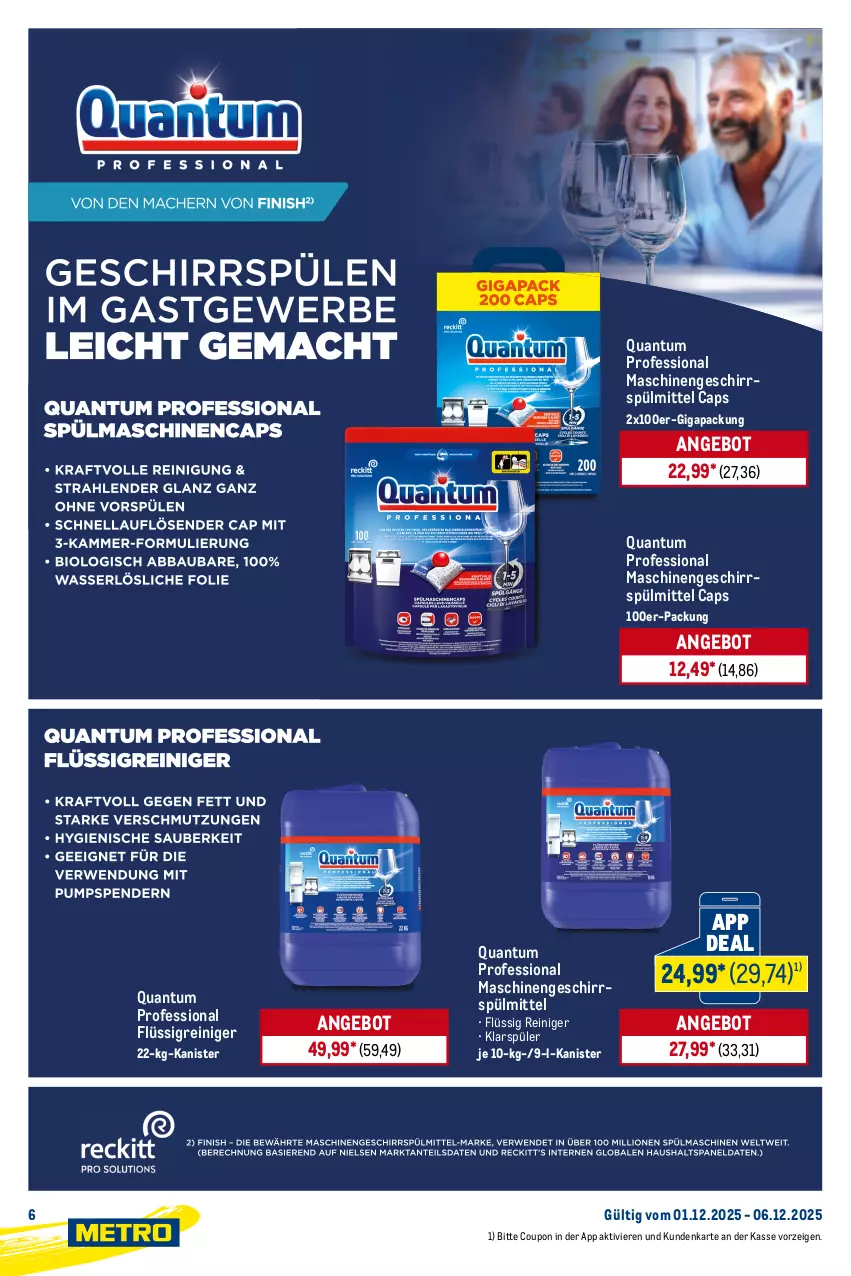 Aktueller Prospekt Metro - Starke Marken Profis - von 01.12 bis 06.12.2025 - strona 6 - produkty: angebot, Cap, coupon, geschirr, geschirrspülmittel, klarspüler, reiniger, spülmittel, Ti