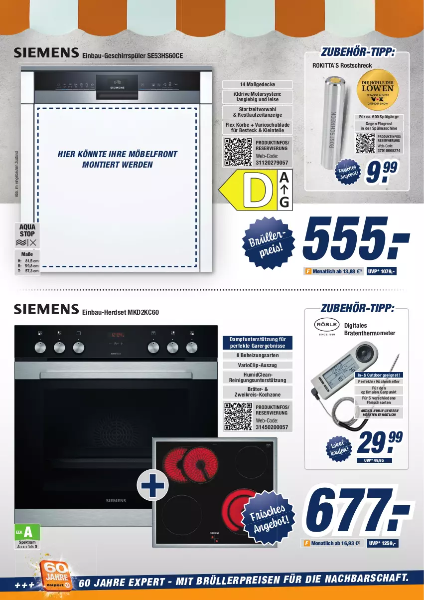 Aktueller Prospekt Expert Aurich - Prospekte - von 26.05 bis 01.06.2022 - strona 14 - produkty: aqua, Bau, besteck, braten, Bratenthermometer, decke, einbau-geschirrspüler, einbau-herdset, eis, erde, fleisch, geschirr, geschirrspüler, herdset, küche, Küchen, Küchenhelfer, LG, möbel, Reinigung, reis, rostschreck, rum, Spektrum, thermometer, Ti