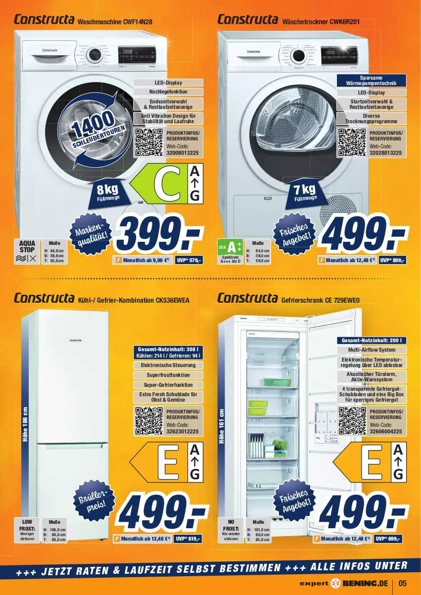 Aktueller Prospekt Expert Aurich - Prospekte - von 26.05 bis 01.06.2022 - strona 5 - produkty: aqua, Elektro, ente, gefrierschrank, gefu, obst, rum, Schrank, schubladen, Spektrum, Ti, tisch, Trockner, wäschetrockner, waschmaschine