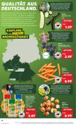 Gazetka promocyjna Kaufland - Prospekt - Gazetka - ważna od 31.07 do 31.07.2024 - strona 18 - produkty: angebot, Bad, Bau, eis, elle, ente, Frühkartoffeln, gabel, kartoffel, kartoffeln, mac, möhren, obst, sac, Schal, Schale, speisefrühkartoffeln, teller, Ti, und gemüse, ZTE, zucchini, zwiebel, zwiebeln