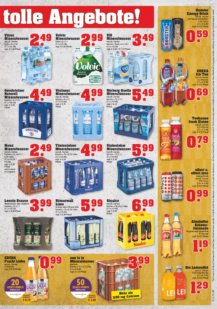 Aktueller Prospekt Trinkgut - von 06.06 bis 11.06.2022 - strona 3 - produkty: almdudler, Alwa, angebot, angebotspreis, auer, bio, brause, deka, deutschlandcard, drink, Effect, eis, eistee, energy drink, erde, flasche, frucht, gerolsteine, gerolsteiner, gin, glasflasche, himbeer, ice tea, kräuter, LG, limo, limonade, Meister, mineralwasser, natur, orange, reis, rel, sinalco, steiner, Steinsieker, tee, teekanne, Ti, vitrex, volvic, vöslauer, wasser, zitrone, zucker