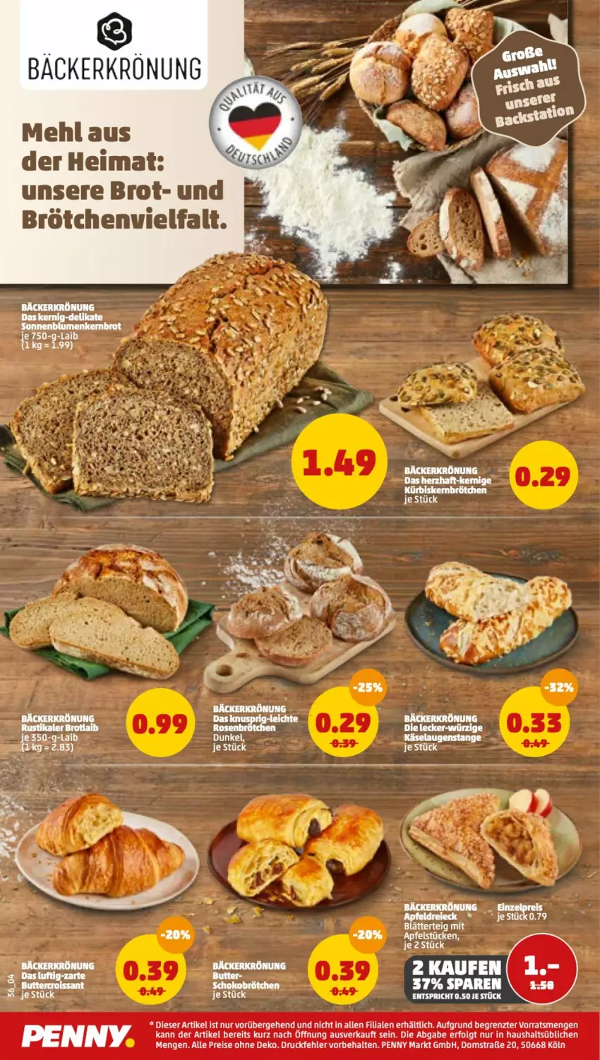 Aktueller Prospekt Penny - Prospekte - von 17.01 bis 22.01.2022 - strona 36 - produkty: apfel, blätterteig, brot, brötchen, eis, Käse, Laugenstange, LG, mehl, reis, Ti, ZTE