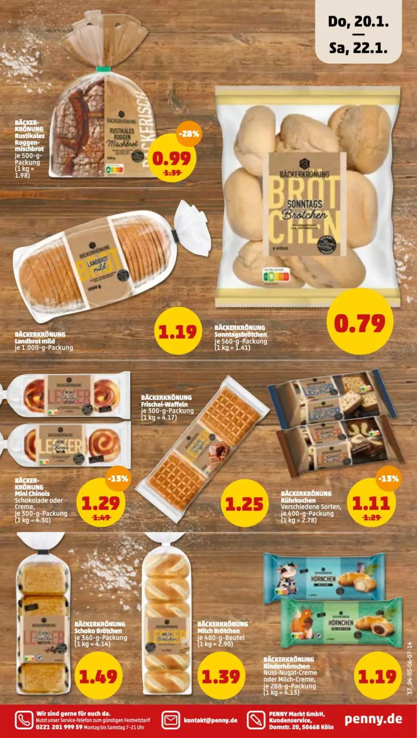 Aktueller Prospekt Penny - Prospekte - von 17.01 bis 22.01.2022 - strona 37 - produkty: beutel, brot, schoko, schokolade, telefon, Ti, uhr, waffeln