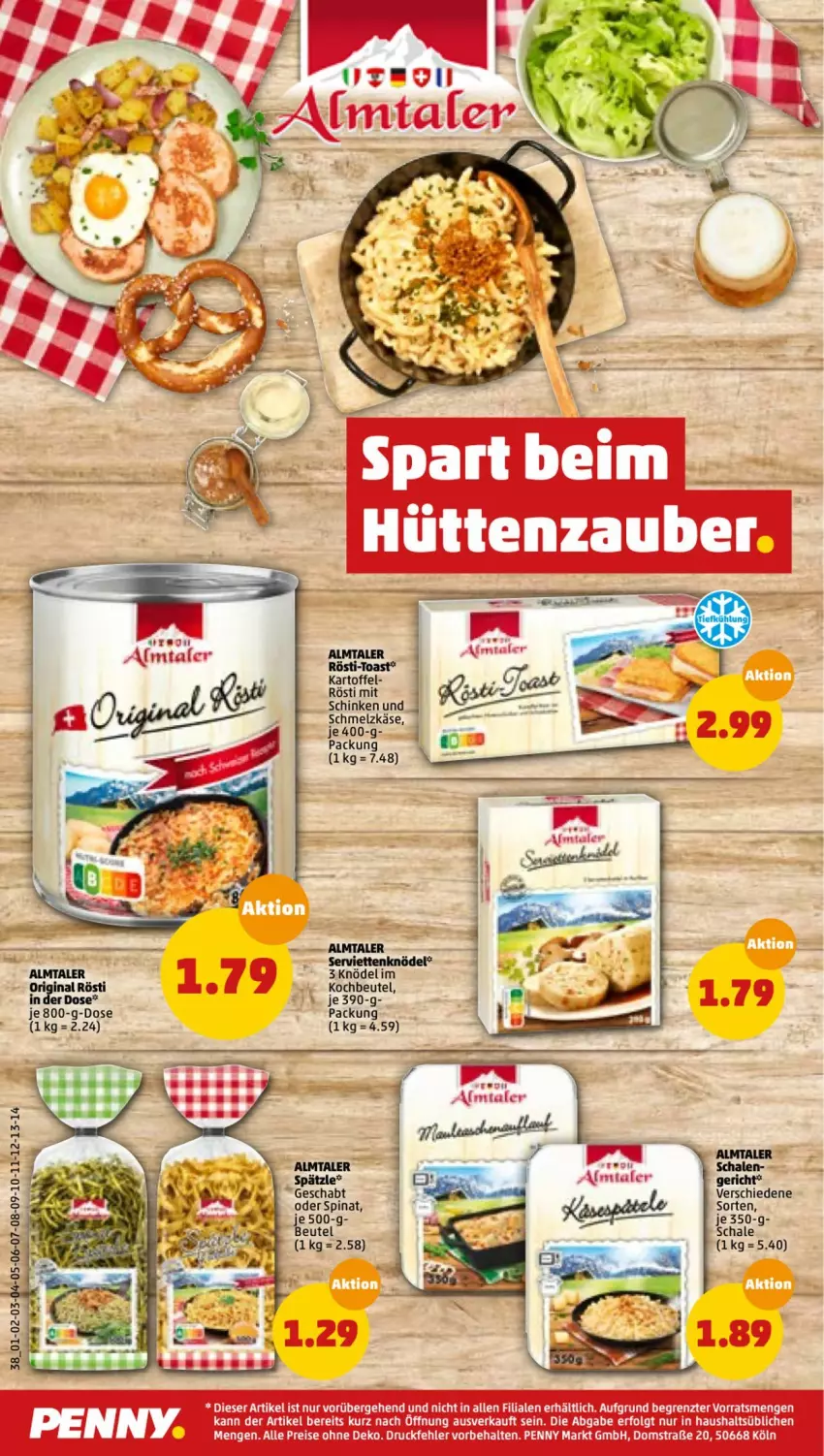 Aktueller Prospekt Penny - Prospekte - von 17.01 bis 22.01.2022 - strona 38 - produkty: beutel, eis, gin, kartoffel, Käse, Knödel, kochbeutel, LG, reis, Schal, Schale, schinken, Schmelzkäse, spinat, Ti, toast, ZTE