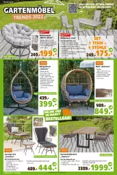 Gazetka promocyjna  - Prospekt für Globus Baumarkt  Achern - Gazetka - ważna od 23.04 do 23.04.2022 - strona 6 - produkty: asti, beistelltisch, dekoration, eis, Garten, gartenmöbel, hocker, Holz, HP, kissen, korb, kunststoffgeflecht, latte, möbel, rel, relaxsessel, Ria, Rückenkissen, sessel, sitzkissen, Stühl, Ti, tisch, tischplatte