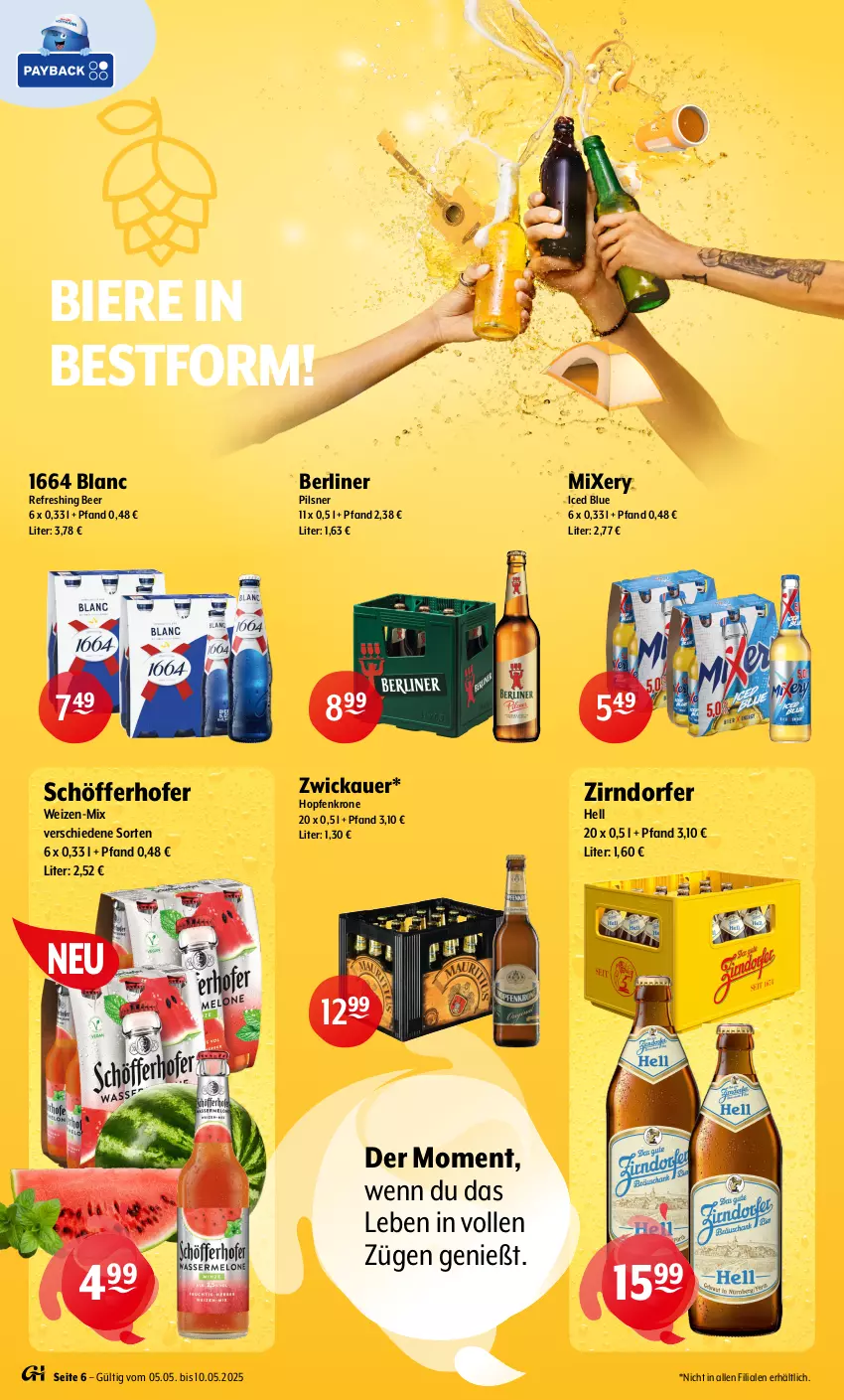 Aktueller Prospekt Getraenke Hoffmann - Prospekte - von 05.05 bis 10.05.2025 - strona 6 - produkty: auer, berliner, bier, Biere, krone, Mixer, mixery, pils, pilsner, schöfferhofer, Ti, WICK