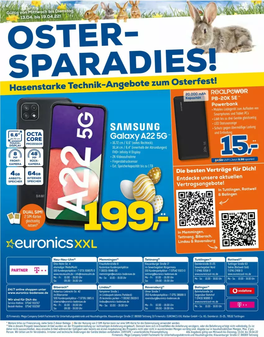 Aktueller Prospekt Euronics - Prospekte - von 13.04 bis 20.04.2022 - strona 16 - produkty: angebot, angebote, decke, Dual SIM, elle, kamera, ladegerät, sim, smartphone, smartphones, tablet, Ti