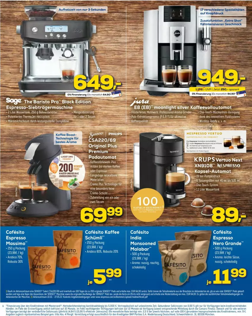 Aktueller Prospekt Euronics - Prospekte - von 13.04 bis 20.04.2022 - strona 6 - produkty: eis, ente, espresso, kaffee, mac, milch, nero, nespresso, nuss, Rauch, Reinigung, rel, rind, rinder, sim, Spezi, tee, Ti