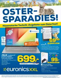 Gazetka promocyjna Euronics - Prospekte - Gazetka - ważna od 20.04 do 20.04.2022 - strona 1 - produkty: angebot, angebote, eis, ente, Intel, leine, monati, notebook, papier, reis, rel, spiegel, Ti, VivoBook