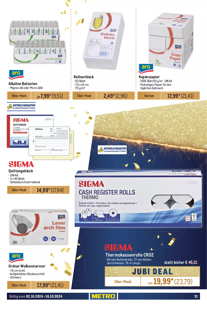 Aktueller Prospekt Metro - GastroJournal - von 02.10 bis 16.10.2024 - strona 31 - produkty: Bank, Bartisch, batterie, batterien, braun, Brei, briketts, din a4, garnitur, grill, grillbriketts, Holz, holzkohle, HP, kokos, kopierpapier, lack, latte, messer, Metro, metro gastro, natur, ordner, papier, Rauch, Ria, sac, Ti, tisch, tischplatte