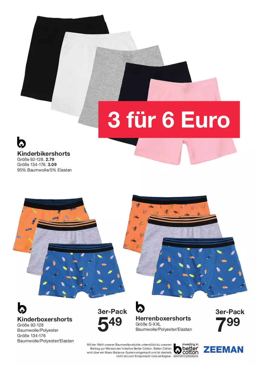 Aktueller Prospekt Zeeman - Prospekte - von 15.06 bis 21.06.2024 - strona 9 - produkty: Bau, baumwolle, bett, Kinder, LG, shorts, Ti, wolle