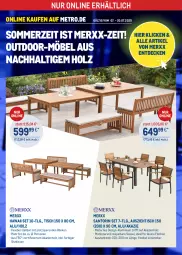 Gazetka promocyjna Metro - Online: Angebote von Merxx - Gazetka - ważna od 20.07 do 20.07.2025 - strona 1 - produkty: decke, Holz, kissen, leine, LG, Metro, möbel, Mode, sessel, sitzkissen, Ti, tisch