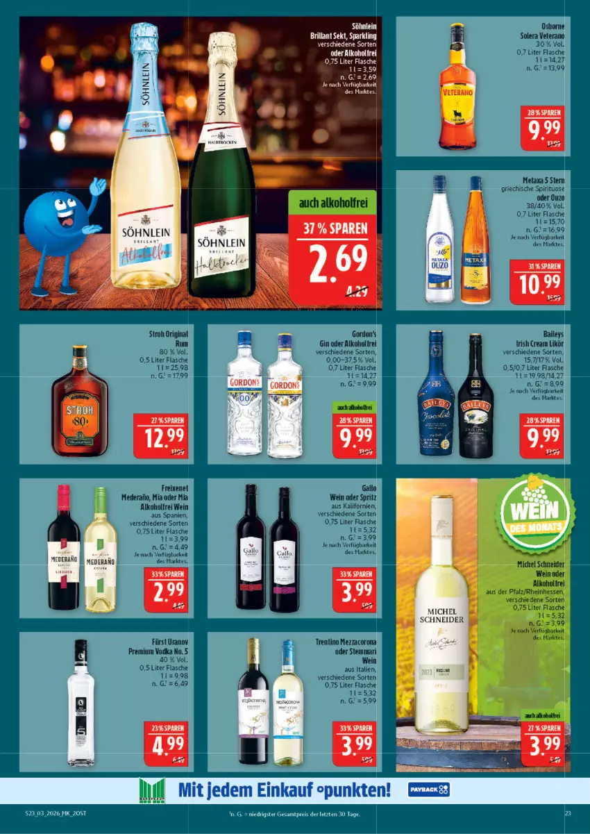 Aktueller Prospekt Marktkauf - Prospekt - von 11.01 bis 17.01.2026 - strona 23 - produkty: alkohol, eis, flasche, reis, ZTE