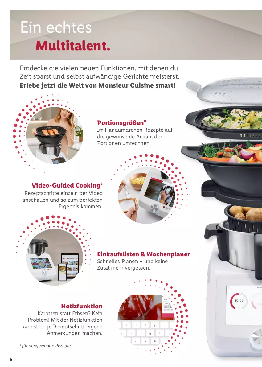 Aktueller Prospekt Lidl - Monsieur Cuisine Smart - von 13.03 bis 01.04.2023 - strona 6 - produkty: decke, deo, eis, elle, erbsen, karotten, mac, Meister, Monsieur Cuisine, rezept, rezepte, Ti