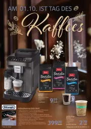 Gazetka promocyjna Selgros - Food - Gazetka - ważna od 28.09 do 28.09.2022 - strona 17 - produkty: auto, bett, bohne, De'Longhi, eis, elle, getränk, getränke, kaffee, kaffeespezialitäten, kaffeevollautomat, latte, milch, Reinigung, reis, Schal, Schale, Spezi, spülmaschinen, Ti, tisch, wasser, wasserfilter, wassertank