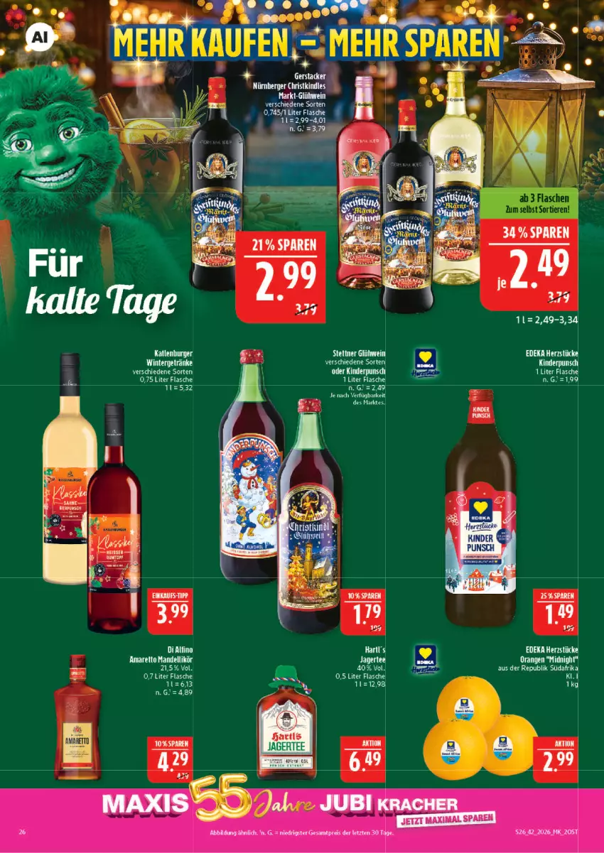 Aktueller Prospekt Marktkauf - Prospekt - von 11.10 bis 17.10.2026 - strona 26 - produkty: Amaretto, bett, dell, flasche, Glühwein, likör, mandel, tee, Ti, Tiere, wein