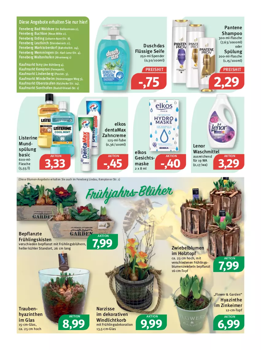 Aktueller Prospekt Feneberg - Prospekte - von 10.01 bis 15.01.2022 - strona 11 - produkty: angebot, angebote, auer, Bad, ball, blume, blumen, buch, chloe, creme, dekoration, Diesel, duschdas, Egger, eimer, eis, elkos, elle, emmi, flasche, Gesichtsmaske, Holz, korb, lenor, lenor waschmittel, listerine, Maske, mundspülung, Ofen, pantene, reis, Seife, shampoo, spülung, Ti, topf, trauben, waschmittel, windlicht, zahncreme, ZTE, zwiebel, zwiebeln