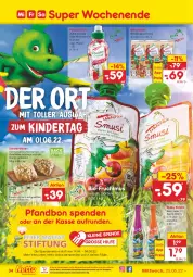 Gazetka promocyjna Netto Marken-Discount - Filial-Angebote - Gazetka - ważna od 28.05 do 28.05.2022 - strona 34 - produkty: angebot, apfel, Apple, backofen, bio, blume, blumen, brötchen, drink, eis, flakes, frucht, Fruchtmus, honig, Kinder, kirsch, kirsche, leine, mac, milch, ndk, Ofen, reis, robby, schoko, sonnenblume, sonnenblumen, Sonnenblumenkerne, sonnenblumenkernen, stube, Ti, vita