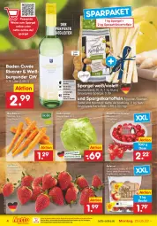 Gazetka promocyjna Netto Marken-Discount - Filial-Angebote - Gazetka - ważna od 28.05 do 28.05.2022 - strona 4 - produkty: Bad, beere, beeren, beutel, bio, burgunder, cuvée, eis, eisbergsalat, erdbeere, erdbeeren, Frühkartoffeln, kartoffel, kartoffeln, möhren, ndk, pasta, pflaume, pflaumen, reis, Rivaner, salat, Schal, Schale, spargel, speisefrühkartoffeln, Ti, tomate, tomaten, wein, weine, Weißburgunder, Weißwein