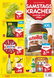 Gazetka promocyjna Netto Marken-Discount - Filial-Angebote - Gazetka - ważna od 28.05 do 28.05.2022 - strona 40 - produkty: Alwa, angebot, angebote, bestpreis, cocktail, creme, discount, eis, elle, flasche, glasflasche, Holz, hugo, kracher, marken-discount, milch, mineralwasser, natur, ndk, nuss, nuss-nugat-creme, nutella, pistazien, reis, rel, Schal, Schale, schoko, schokolade, schokoladen, Ti, trauben, versandkostenfrei, wasser, wein, ZTE