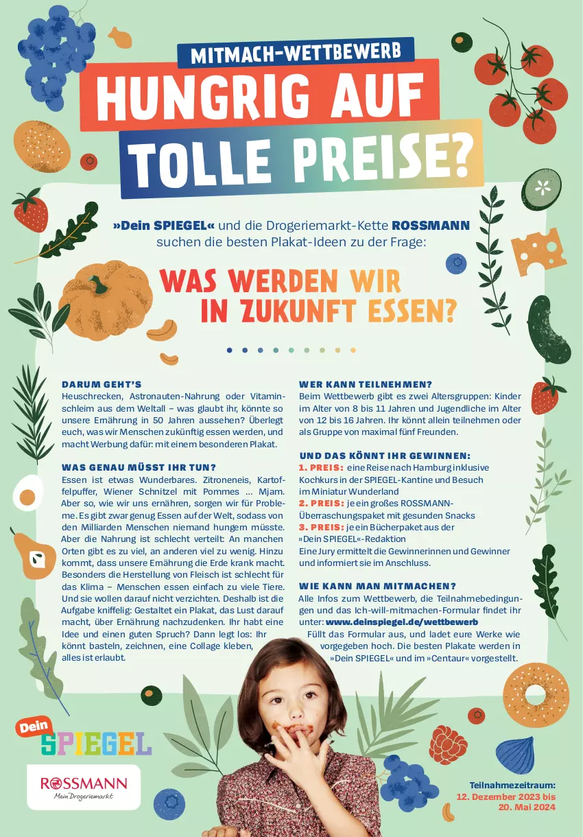 Aktueller Prospekt Rossmann - Prospekte - von 01.03 bis 31.03.2024 - strona 25 - produkty: eis, erde, fleisch, Heu, kartoffel, kartoffelpuffer, Kette, Kinder, mac, pommes, reis, rum, schnitzel, snack, snacks, Soda, spiegel, Ti, Tiere, vita, wiener, wolle, zitrone, zitronen