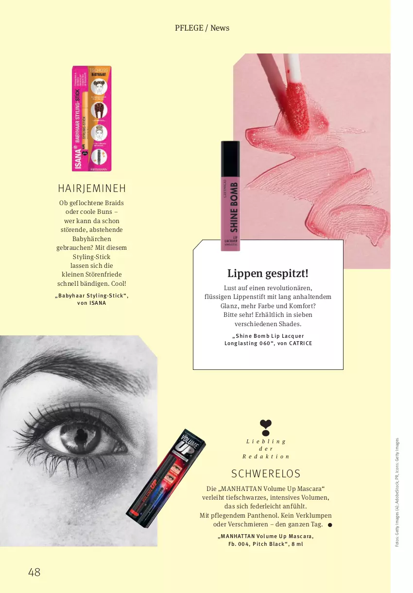 Aktueller Prospekt Rossmann - Prospekte - von 01.03 bis 31.03.2024 - strona 48 - produkty: asti, isana, lack, leine, Lippenstift, Mascara, Panthenol, Rauch, rel, sana, Ti