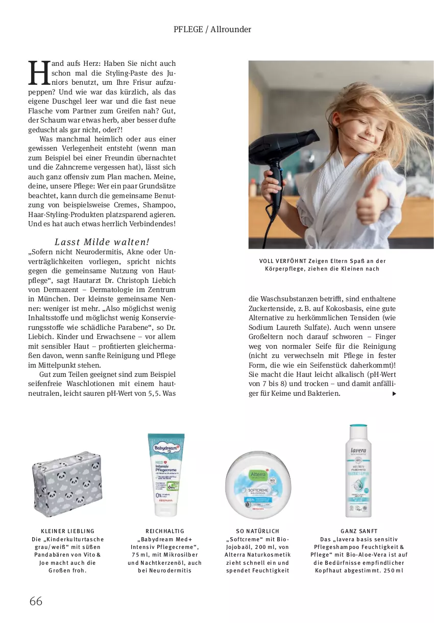 Aktueller Prospekt Rossmann - Prospekte - von 01.03 bis 31.03.2024 - strona 66 - produkty: alterra, babydream, binden, bio, creme, duschgel, eis, flasche, Hautpflege, kerze, Kinder, kokos, körperpflege, kosmetik, lavera, leine, Liege, Lotion, mac, natur, naturkosmetik, Pflegecreme, reifen, Reinigung, rum, rwe, Seife, shampoo, Softcreme, Tasche, Ti, Waschlotion, zahncreme, zucker