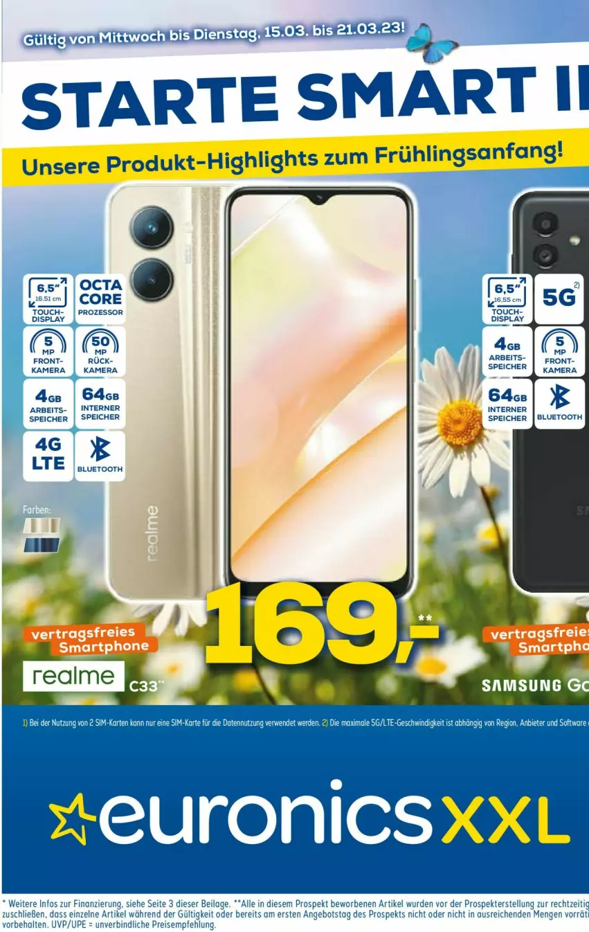 Aktueller Prospekt Euronics - Prospekte - von 15.03 bis 22.03.2023 - strona 1 - produkty: kamera, Samsung, smartphone