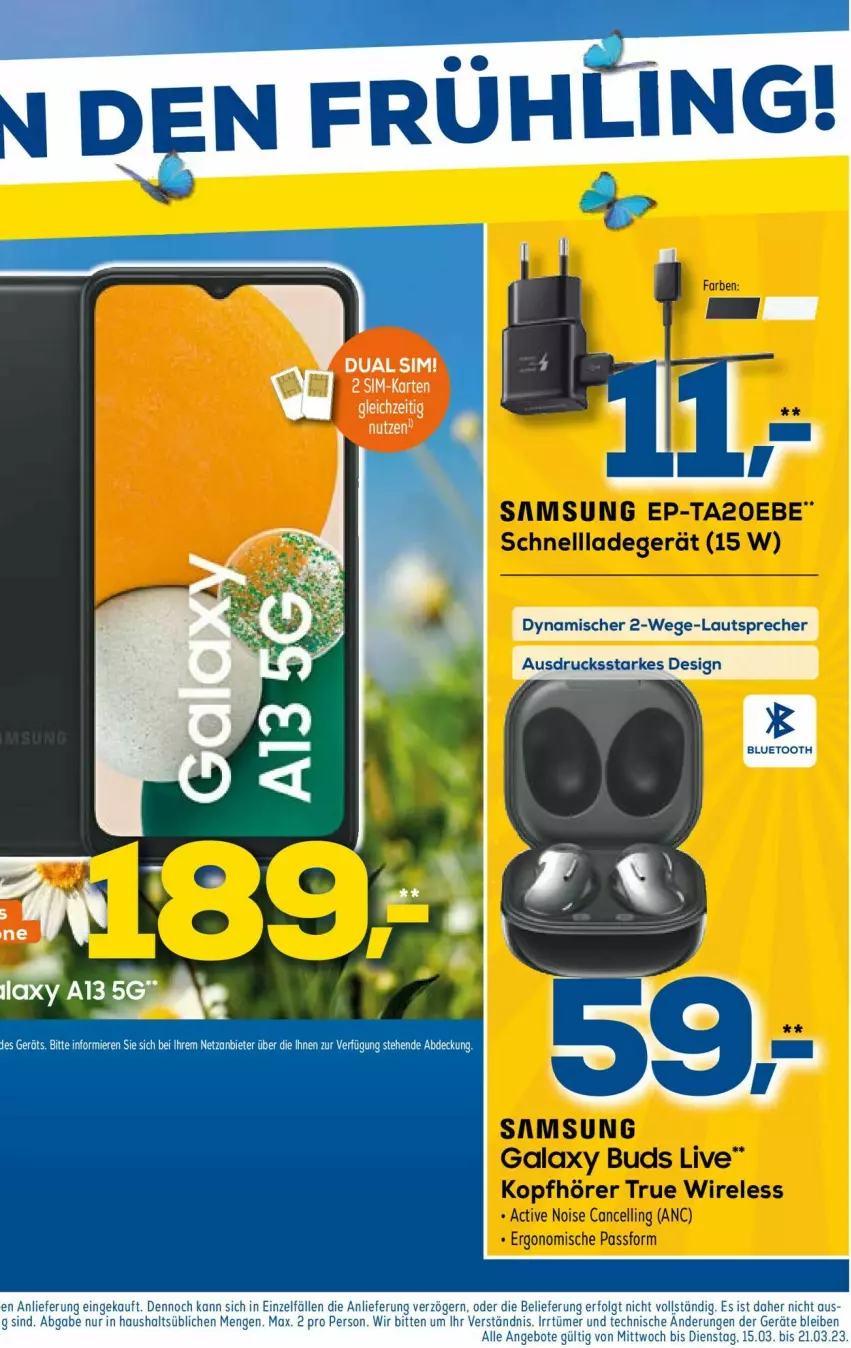 Aktueller Prospekt Euronics - Prospekte - von 15.03 bis 22.03.2023 - strona 2 - produkty: angebot, angebote, kopfhörer, ladegerät, lautsprecher, LG, rel, Samsung, samsung galaxy, schnellladegerät, Ti