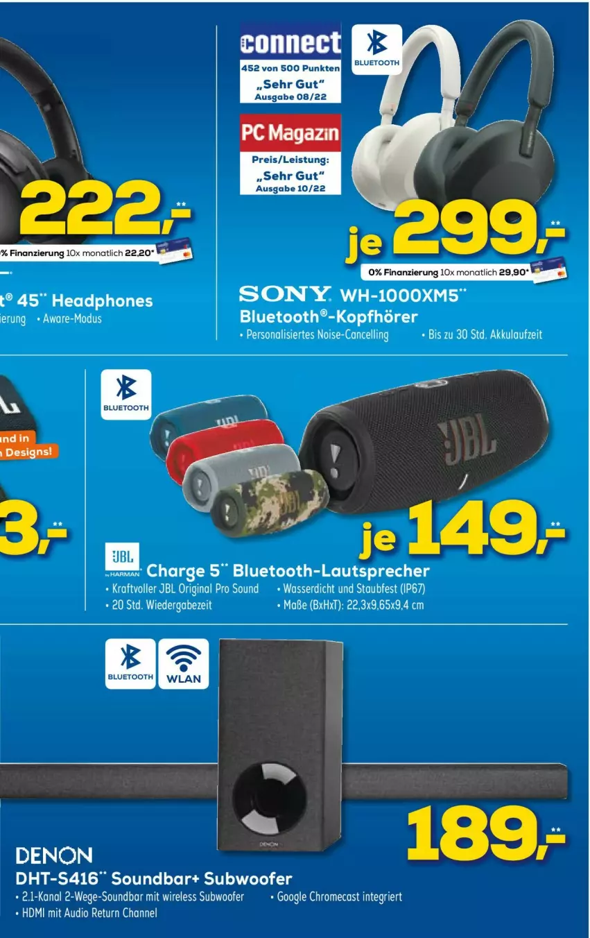 Aktueller Prospekt Euronics - Prospekte - von 15.03 bis 22.03.2023 - strona 20 - produkty: bluetooth-lautsprecher, eis, kopfhörer, lautsprecher, Persona, reis, rel, sony, soundbar, Subwoofer, tee