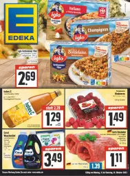 Gazetka promocyjna Edeka - Angebote der Woche - Gazetka - ważna od 14.10 do 14.10.2023 - strona 1 - produkty: beere, beeren, Coral, deka, filet, flasche, himbeer, himbeere, himbeeren, Hohes C, iglo, jungbullen, Kugel, orange, orangen, orangensaft, rouladen, saft, säfte, Schal, Schale, Ti, waschmittel