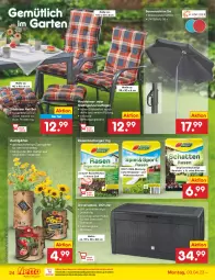 Gazetka promocyjna Netto Marken-Discount - Filial-Angebote - Gazetka - ważna od 08.04 do 08.04.2023 - strona 24 - produkty: Bau, bio, eis, Garten, kissen, kraft, ndk, rasen, Rauch, reis, senf, sitzkissen, sonnenschirm, Sport, tee, Ti, uv-schutz, wasser, werkzeug
