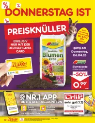 Gazetka promocyjna Netto Marken-Discount - Filial-Angebote - Gazetka - ważna od 08.04 do 08.04.2023 - strona 42 - produkty: bestpreis, blume, blumen, blumenerde, coupon, coupons, deutschlandcard, discount, eis, erde, ndk, reis, Ti