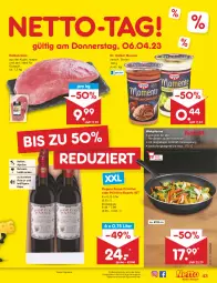 Gazetka promocyjna Netto Marken-Discount - Filial-Angebote - Gazetka - ważna od 08.04 do 08.04.2023 - strona 43 - produkty: angebot, backofen, bestpreis, braten, doppio passo, Dr. Oetker, eis, fleisch, gulasch, herdarten, Käse, Kugel, mousse, Ofen, passo, pfanne, primitivo, reis, rosato, rotwein, Ti, wein, wok, ZTE