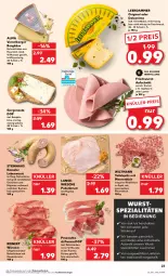 Gazetka promocyjna Kaufland - Prospekt - Gazetka - ważna od 10.01 do 10.01.2024 - strona 23 - produkty: angebot, angebote, aufschnitt, Berger, Bergkäse, buch, eis, elle, fleisch, gewürz, gin, gorgonzola, Heu, heumilch, Holz, jagdwurst, Käse, kasseler, leberwurst, leerdammer, lyoner, mac, meerrettich, milch, mit paprika, natur, nuss, paprika, prosciutto, Prosciutto di Parma, pute, putenbrust, reinert, reis, Rettich, rind, rindfleisch, ring, rohschinken, schinken, schnittkäse, Spezi, steinhaus, tafelspitz, Ti, tisch, wiltmann, wurst, Yo