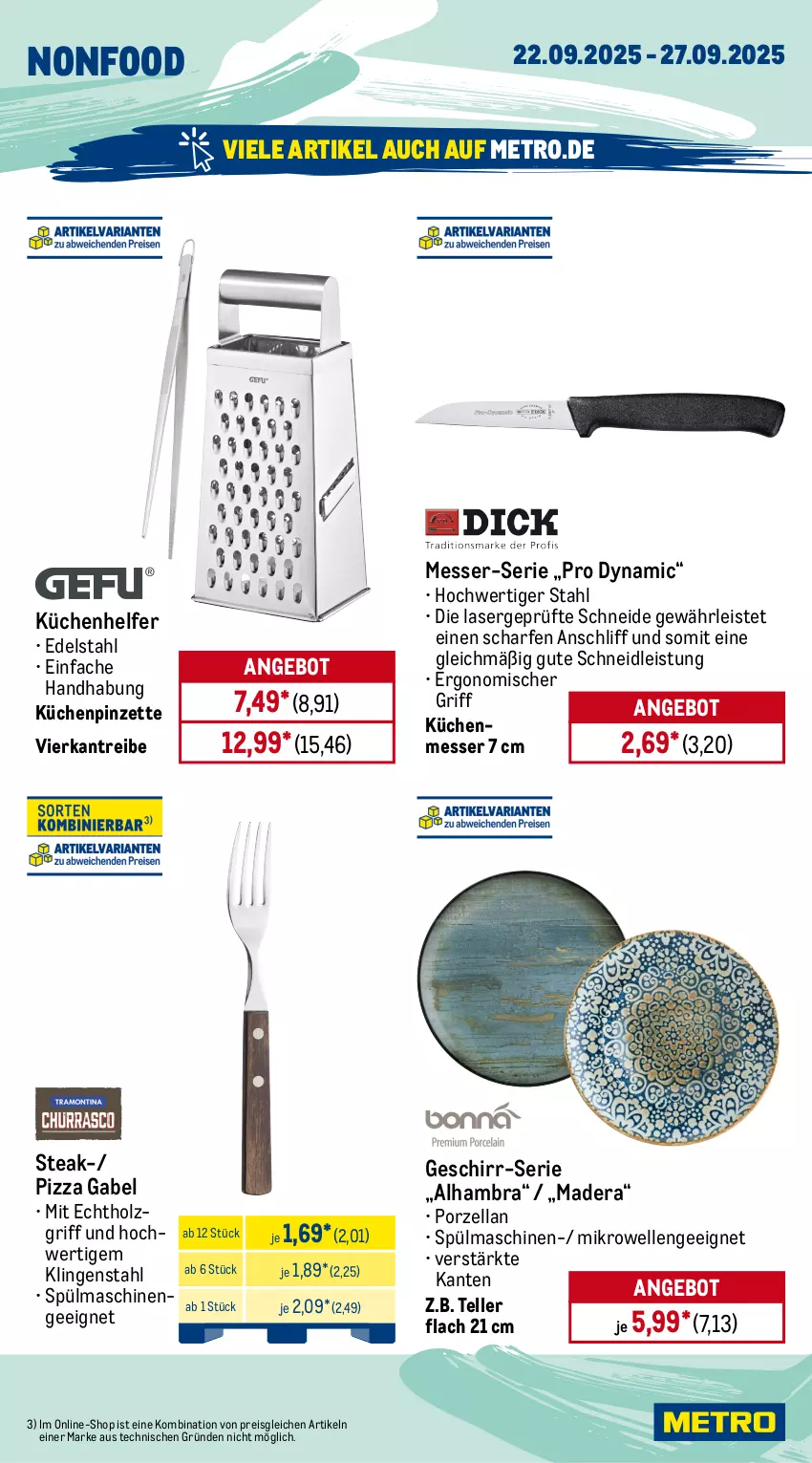 Aktueller Prospekt Metro - Wochen-Angebote - von 22.09 bis 27.09.2025 - strona 21 - produkty: ACC, angebot, auto, chia, edelstahl, eis, elle, espresso, fritteuse, gabel, geschirr, Holz, kaffee, kaffeevollautomat, küche, kuchen, Küchen, Küchenhelfer, latte, latte macchiato, LG, mac, macchiato, messer, Metro, mikrowelle, milch, Ofen, pfanne, Pinzette, pizza, Pizzaofen, Reinigung, reis, rezept, rezepte, spülmaschinen, steak, steinofen, teller, Ti, Tiere, tisch, wasser