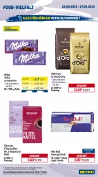 Gazetka promocyjna Metro - Wochen-Angebote - Gazetka - ważna od 27.09 do 27.09.2025 - strona 12 - produkty: angebot, Apple, bohne, dallmayr, drink, eduscho, eis, energy drink, filterkaffee, flasche, getränk, getränke, gösser, jack daniel, kaffee, Metro, milka, natur, Palette, radler, red bull, reis, schoko, schokolade, schweppes, Spaten, tafelschokolade, Ti