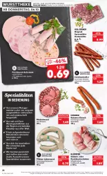 Gazetka promocyjna Kaufland - Gazetka - ważna od 12.10 do 12.10.2022 - strona 24 - produkty: angebot, aufschnitt, eis, elle, filet, frischwurst-aufschnitt, Germ, gewürz, gin, gurke, gurken, houdek, jagdwurst, kabanos, knoblauch, leberwurst, lyoner, Meister, rohschinken, Rotwurst, salami, schinken, schnitten, schwein, Spezi, spreewälder, Ti, wein, wurst, wursttheke, Yo, ZTE