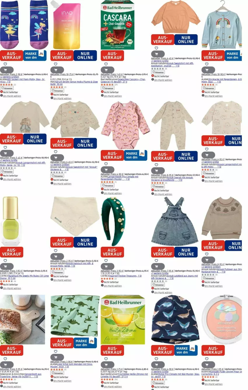 Aktueller Prospekt Dm Drogerie - Prospekte - von 04.08 bis 13.08.2025 - strona 12 - produkty: Bad, beutel, disney, eis, elle, früchte, Früchtetee, gewürz, Jacke, jeans, lack, Langarmshirt, limette, Mett, Nagellack, nerf, orange, Pullover, reis, rum, Schal, Serum, shirt, socken, Strickjacke, Sweatshirt, tee, Ti, Wels, zitrone, ZTE