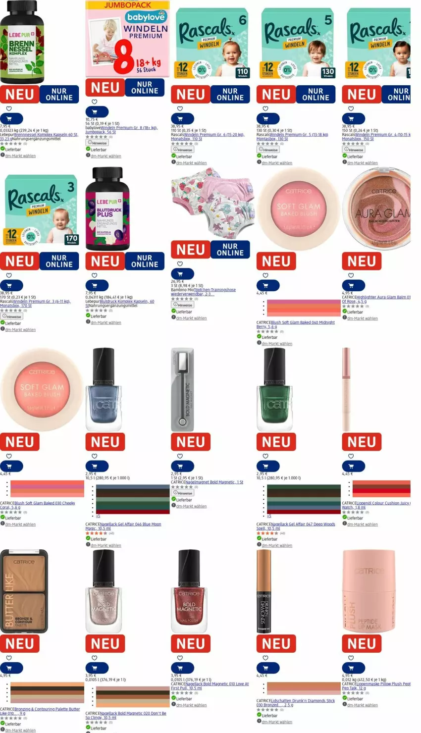 Aktueller Prospekt Dm Drogerie - Prospekte - von 04.08 bis 13.08.2025 - strona 14 - produkty: akku, Babylove, butter, Clin, Coral, eis, hose, jumbo, lack, Nagellack, Palette, ring, rwe, Ti, Töpfchen, Trainingshose, windeln