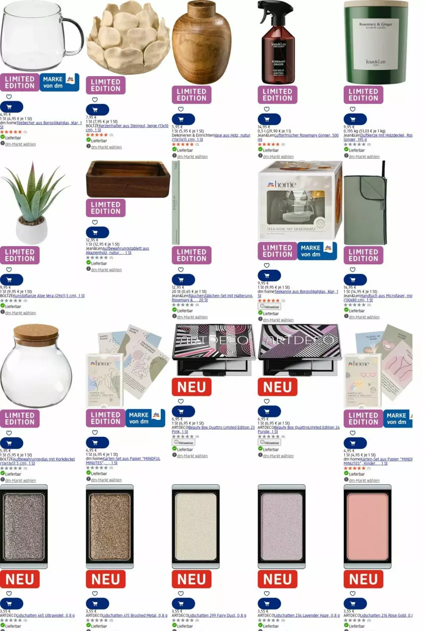 Aktueller Prospekt Dm Drogerie - Prospekte - von 04.08 bis 13.08.2025 - strona 25 - produkty: aloe vera, Becher, decke, Deckel, Duftkerze, eier, eis, fairy, gin, ginger, handtuch, Holz, kerze, Kerzenhalter, Kinder, Kunstpflanze, lufterfrischer, natur, papier, pflanze, Rauch, tablet, tablett, tee, teekanne, Ti, tuc, Vase