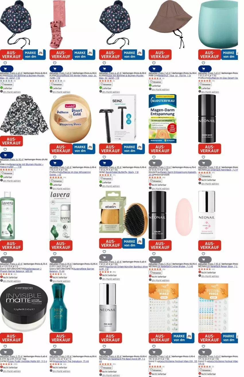 Aktueller Prospekt Dm Drogerie - Prospekte - von 04.08 bis 13.08.2025 - strona 4 - produkty: Augenpflege, bambus, bürste, butter, cin, creme, Duftkerze, eis, elle, hose, kerze, kosmetik, lack, lavera, medizinprodukt, mizellen, Nagellack, natur, naturkosmetik, parfum, Profissimo, reis, rel, ring, rum, sim, Strumpfhose, tee, Ti, uhu, wasser