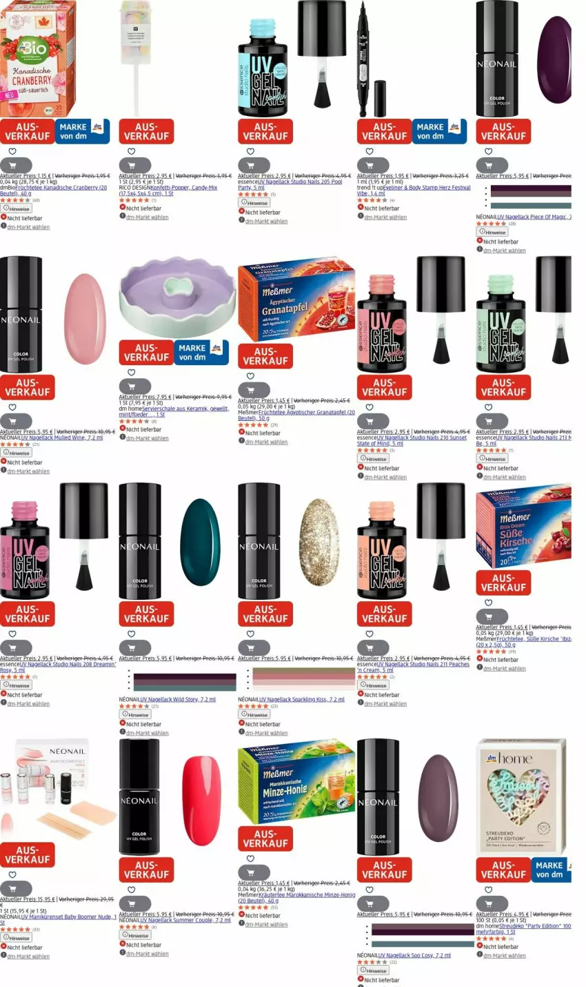 Aktueller Prospekt Dm Drogerie - Prospekte - von 04.08 bis 13.08.2025 - strona 8 - produkty: Berger, beutel, bio, body, cranberry, eis, elle, Eyeliner, flieder, Hefe, kirsch, kirsche, lack, LG, Meßmer, mint, Nagellack, pool, Popp, reis, Schal, Schale, tee, Ti, tisch, tuc, Wild, Yo