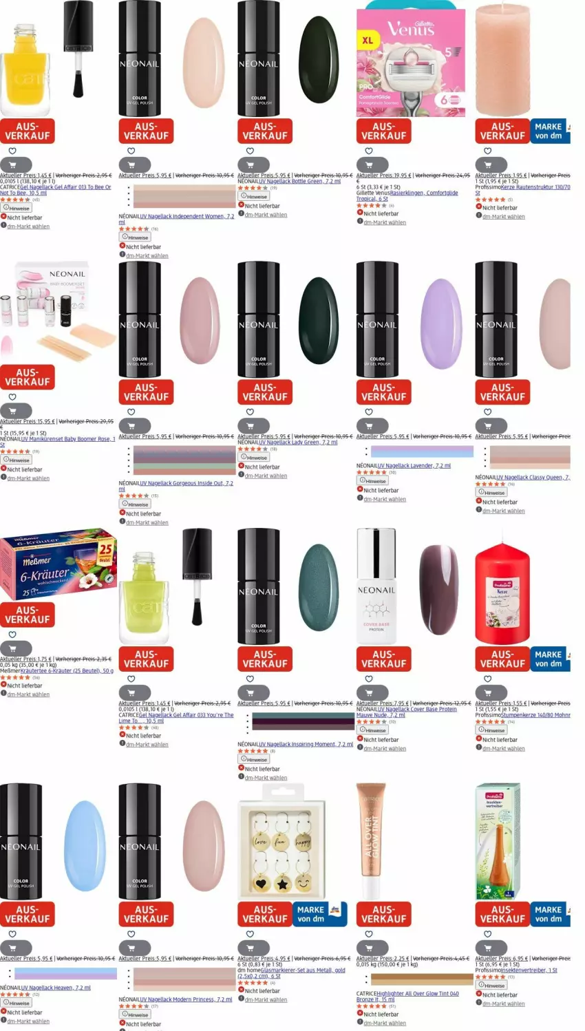 Aktueller Prospekt Dm Drogerie - Prospekte - von 04.08 bis 13.08.2025 - strona 9 - produkty: banane, beutel, cin, eis, elle, ente, gillette, gillette venus, HP, kerze, kräuter, lack, Meßmer, Mode, Nagellack, Profissimo, Rasierklinge, rasierklingen, reis, ring, sekt, sim, tee, Ti, uhu, venus, Yo