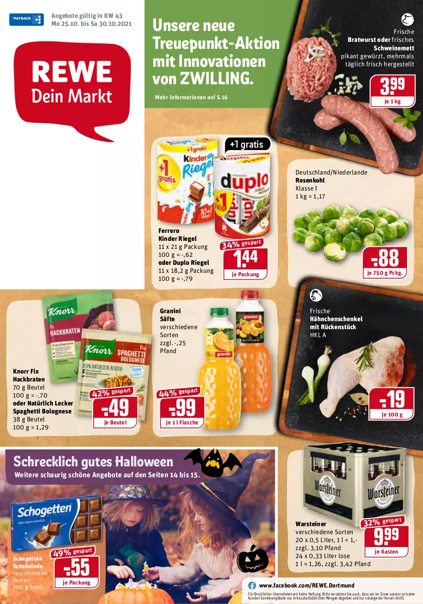 Aktueller Prospekt Rewe - Diese Woche im Angebot! - von 25.10 bis 30.10.2021 - strona 1