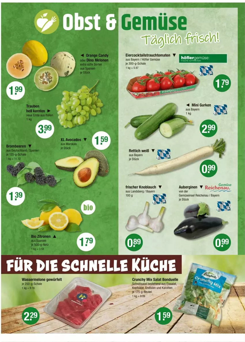 Aktueller Prospekt Vmarkt - Prospekte - von 10.07 bis 16.07.2025 - strona 4 - produkty: aubergine, auberginen, beutel, bonduelle, cocktail, cocktails, eier, eis, elle, gin, gurke, gurken, karotten, knoblauch, kopfsalat, Rauch, Rettich, salat, Schal, Schale, strauchtomaten, Ti, tomate, tomaten