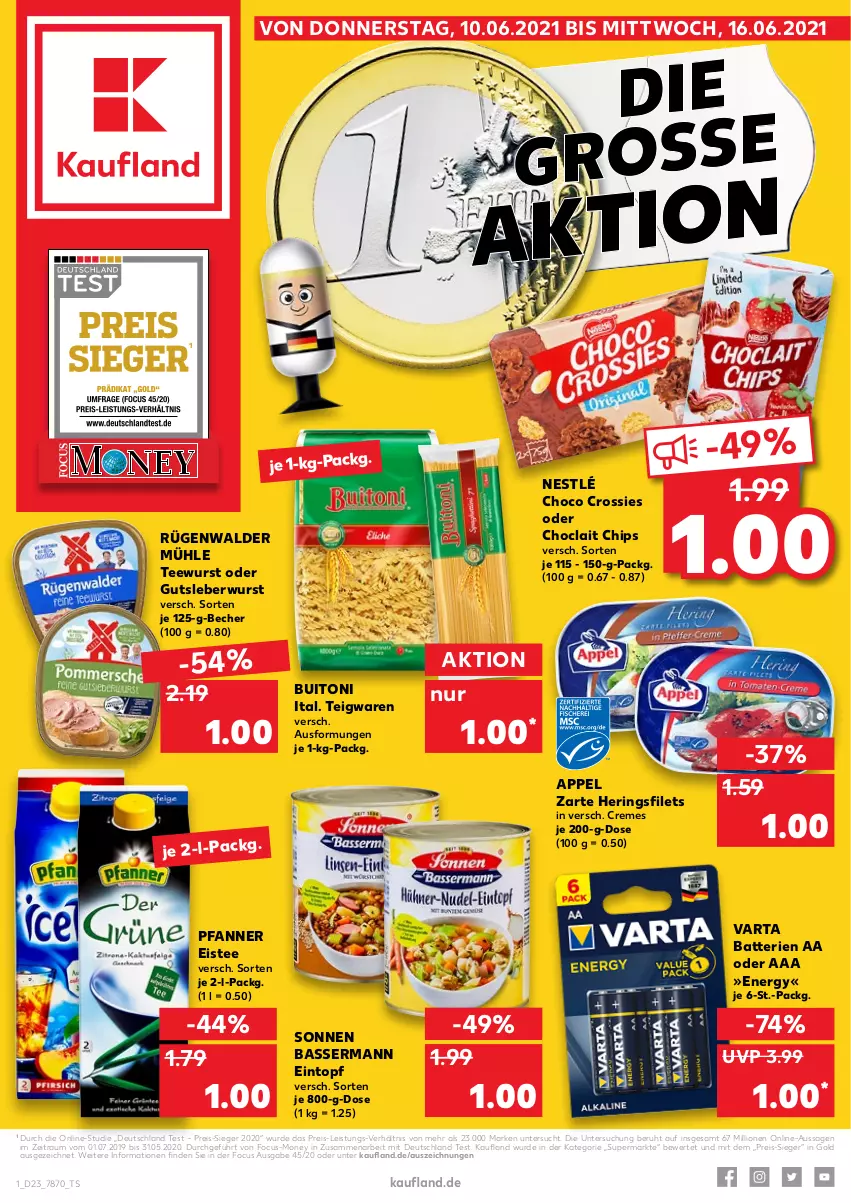 Aktueller Prospekt Kaufland - von 10.06 bis 16.06.2021 - strona 1