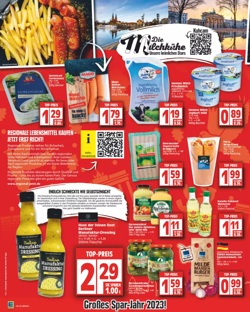 Aktueller Prospekt Edeka - Angebote der Woche - von 27.02 bis 04.03.2023 - strona 4 - produkty: dressing, eis, elle, erde, mac, rel, salat, salatdressing, salatsauce, sauce, saucen, Spezi, Ti, WICK