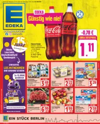 Gazetka promocyjna Edeka - Angebote der Woche - Gazetka - ważna od 04.03 do 04.03.2023 - strona 1 - produkty: actimel, alkohol, bier, bierspezialitäten, braten, coca-cola, cola, danone, deka, deutschlandcard, drink, eis, ferrero, Ferrero Rocher, filegro, filet, filets, fisch, flasche, fleisch, hackfleisch, hackfleisch gemischt, krombache, krombacher, milch, nuss, rind, rwe, schlemmerfilet, schoko, schwein, schwein und rind, Spezi, tafeläpfel, Ti, wein, zucker